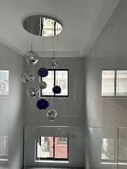 Creative Irregular Pendant Lights Modern LED Lighting Indoor Living Room Villa Hotel Loft Chandelier PVC Glass Lighting Fixtures