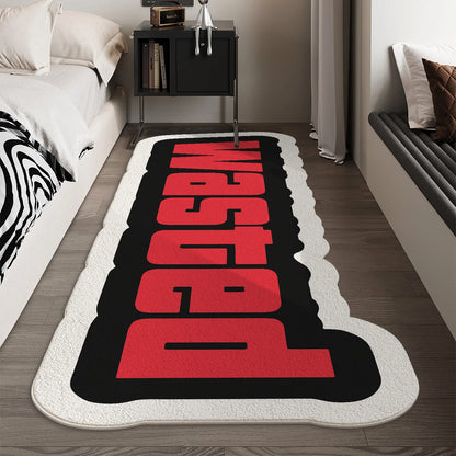 VIKAMA GTA Wasted Printed Bedside Runner Rug, Non-Slip Soft Plush Floor Mat, Trendy Game Theme Bedroom Hallway Carpet