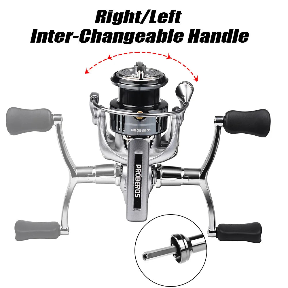 Spinning Fishing Reel 7+1BB Stainless Steel Bearings 5.2:1 6KG Max Drag Left Right Handle Saltwater Freshwater Lure Reel Tackle