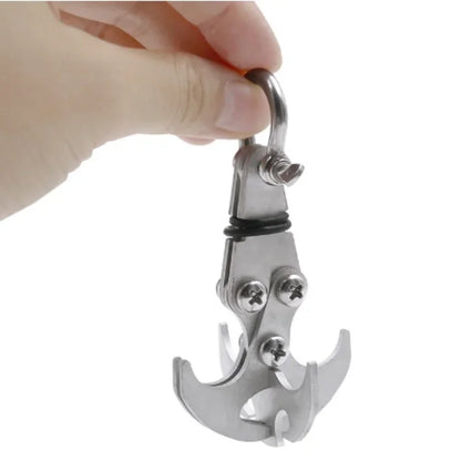 Folding Gravity Grab Hook Outdoor Rock Climbing Rescue Claw Survival Mountaineering Hook Tool Multifunctional Stainless Steel