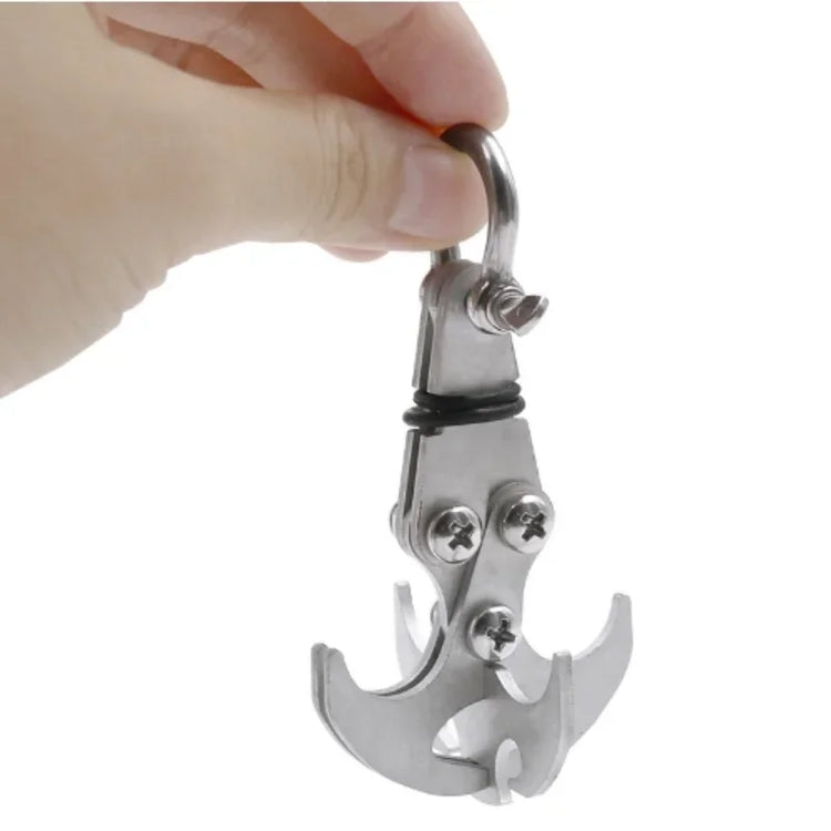 Folding Gravity Grab Hook Outdoor Rock Climbing Rescue Claw Survival Mountaineering Hook Tool Multifunctional Stainless Steel