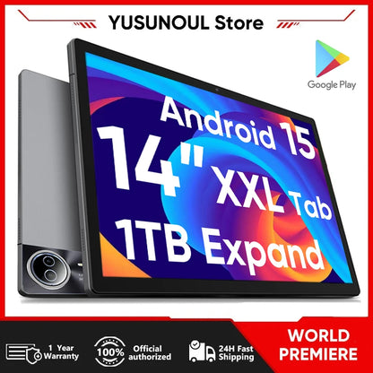 2026 High Defined Android 15 Tablet 14 inch Tablet PC 20GB 512GB 12900mAh Phone Call BT5.0 5G WiFi GPS Google Play Laptop Pads