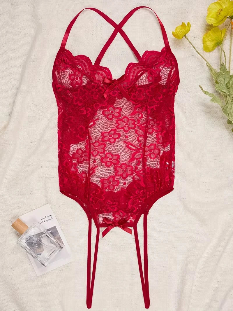 Transparent Sexy Lingerie For Women Sexsi Erotic Underwear Naughty Outfit Lace Open Crotch Porn Lingerie Set Bodysuit Lingerie