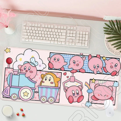 HD Printing Mouse Pad Laptop Extended protective Pad Computer Game Mousepad Cartoon K-Kirby PC Accessories Keyboard XXL Desk mat