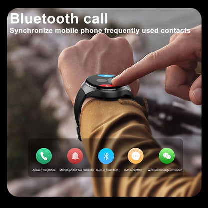 LAXASFIT 1.52" HD Smart Watch Game Dial Dynamic Dial Bluetooth Call Voice Assistant Fitness Tracker Wireless Charging
