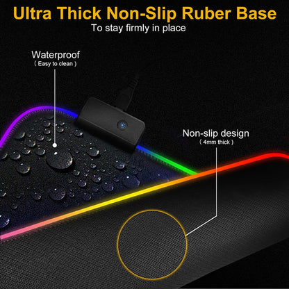 Dj Console Table Computer Desk Pc Mat Extra Large Mouse Pad XXL Carpet Led Large Mousepad Mice Mats with Backlight Keyboard Pad
