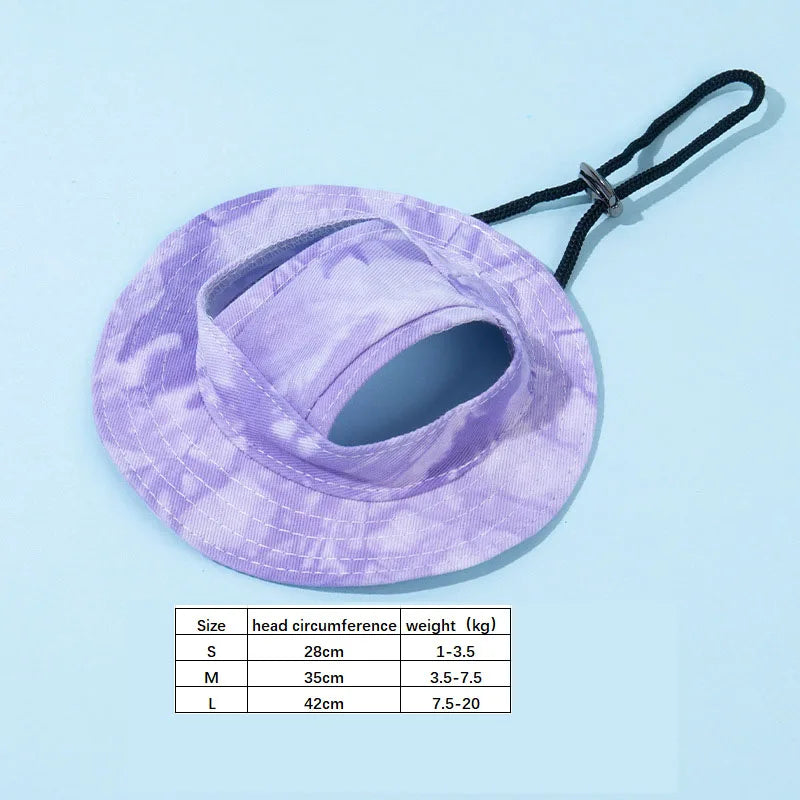 Pets Hat with Ear Holes Adjustable Baseball Cap for Medium Small Dogs Summer Dye Cats Sun Cap Pet Outdoor Hat Pet Supplies