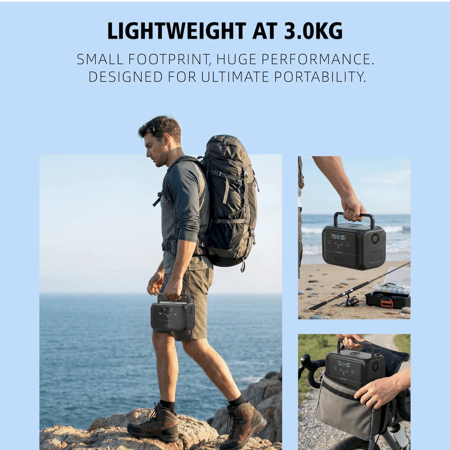 Uapow 288Wh 300W Compact Solar Generator for Home Emergency, Rv Camping, Travel, Camera Gear, Phone and Laptop Charging Kit