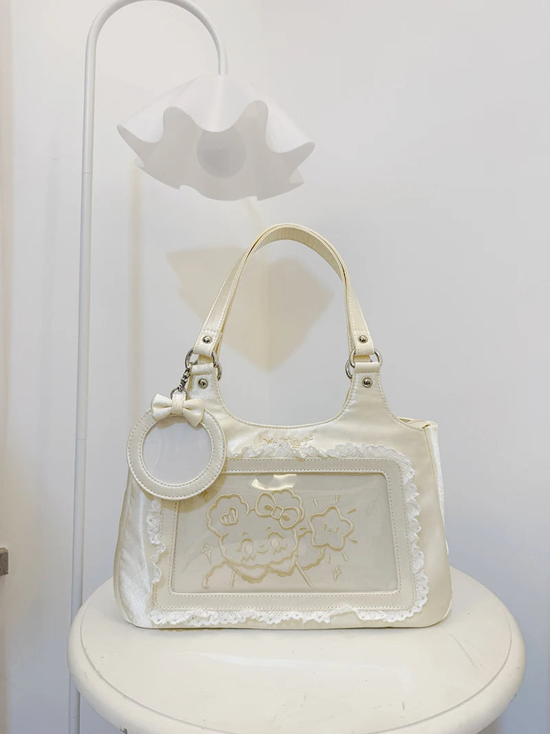 Original Corduroy Satin Lace Ribbon Daily Shoulder Bags Women's Bag Handbags for Women Cute Tote Bags for Women