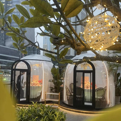 Prefab Luxury PC Outdoor Igloo Glamping Dome House Clear Bubble House Polycarbonate Geodesic Tent Hotel Use