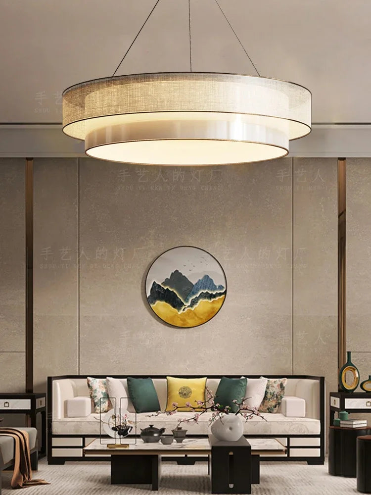 Nordic Fabric Art Led Pendant Lights For Living Dining Room Kitchen Coffee Tables Bedroom Chandelier Home Decor Light Fixture
