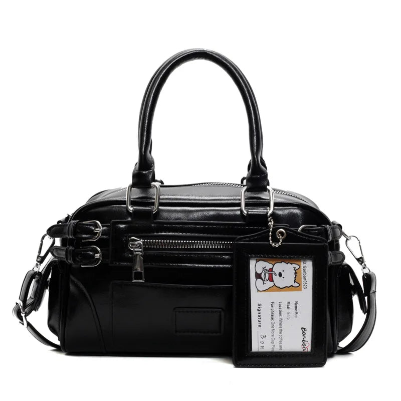 Stylish Design Glossy PU Sqeare Shoulder & Crossbody Bags Solid Zipper Hot Trendy Designer Style Handbags for Women 2025 New