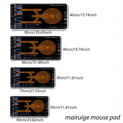 Aerospace components Mouse Pad Large Computer Office Game Table Mat Rubber Anti-slip Stitched Keyboard Mats 90x40 XXL Desk Pads