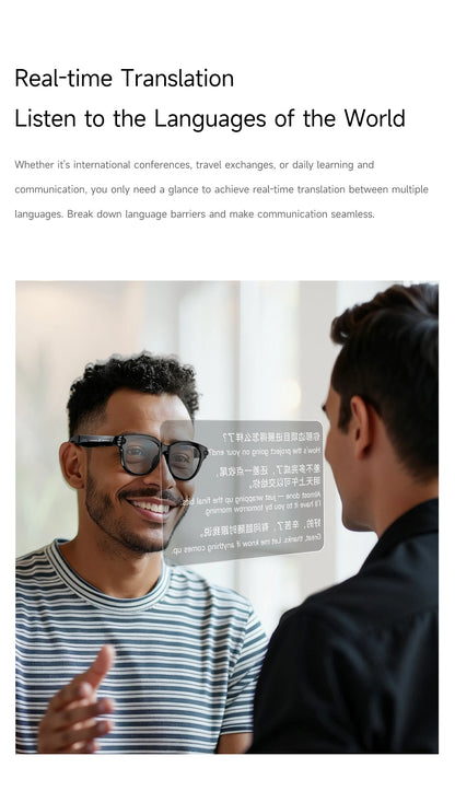 2026 AI Smart Glasses AI Translation Sunglasses Bluetooth Calling Music Player Camera Control Vedio Recording Glasses Men Women