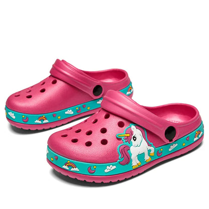 New Fashion Cartoon Sandals for Kids Summer Slippers Boys Girls Casual Garden Shoes Hollow-out Beach Shoes Clogs for Children