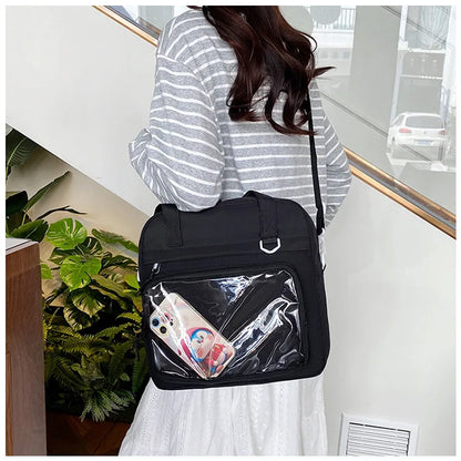 Japanese Style Kawaii Itabag For Dolls Large Handbags New Nylon School Bags For Teenage Girls Tote Shoulder Bag JK Crossbody Bag