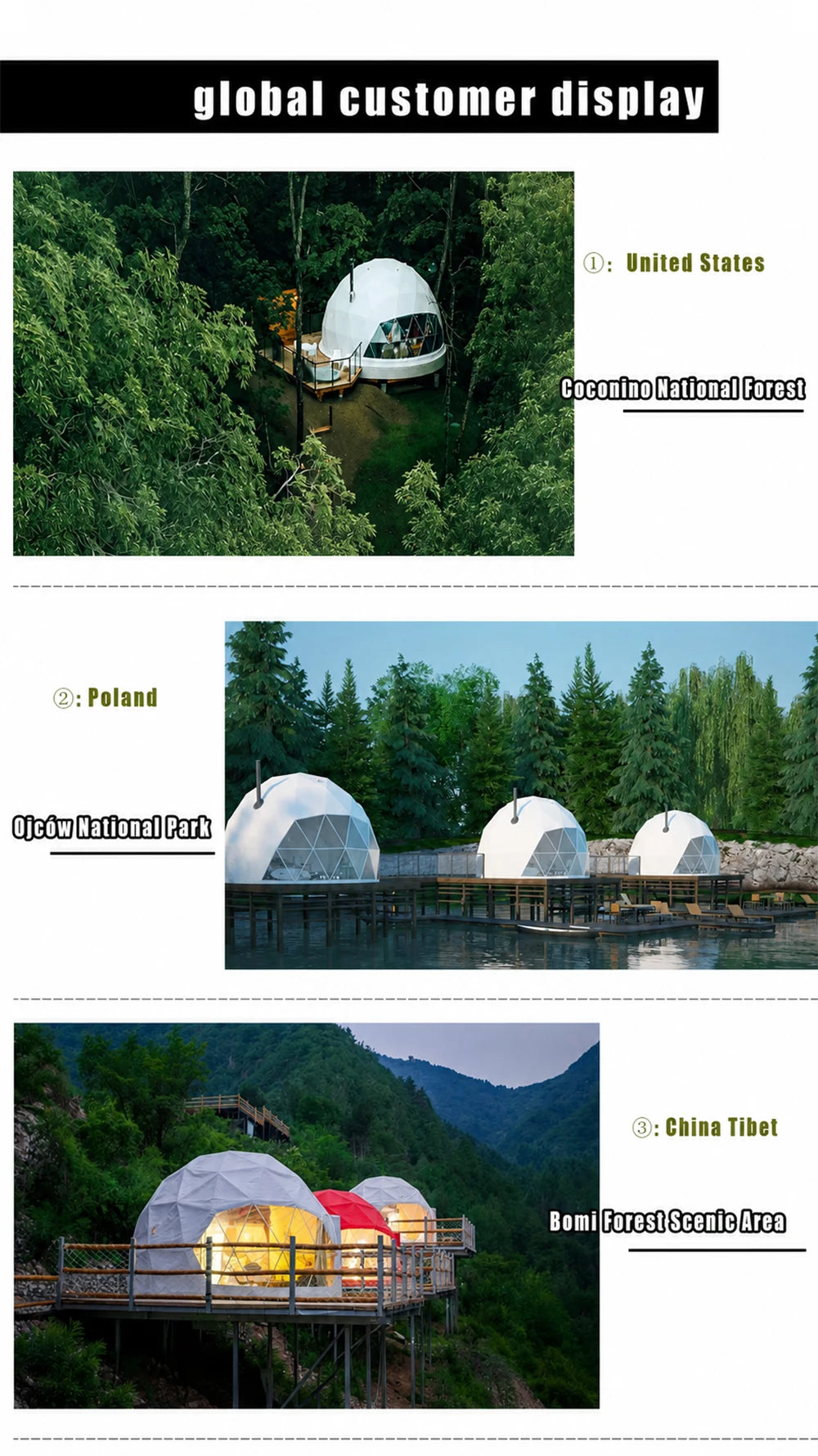 Luxury Geodesic Dome Tent Glamping Resort Accommodation Transparent Bubble House Outdoor Hotel Camping Tent Custom Size