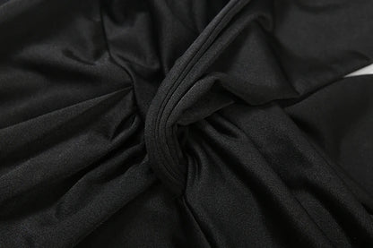 Weird Puss Patchwork Halter Romper Women Ribbon Sleeveless Elastic Backless Workout Activewear Midnight Activity Slim Playsuits