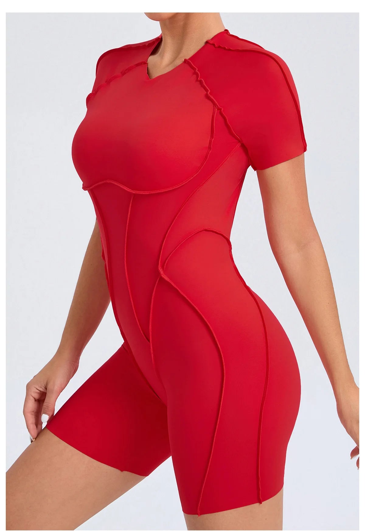 Women's Sports Jumpsuit Kit Yoga Fitness Bodysuit Hip-lifting Open Back Tight High Elasticity Outdoors Gym Workout Sexy Clothes