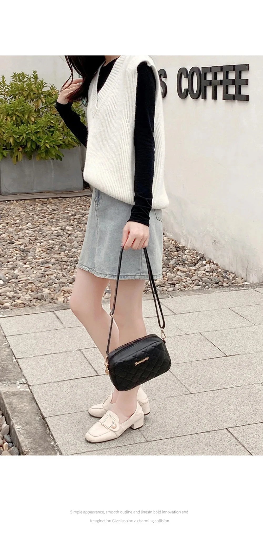 2025 New Small Messenger Bag For Women Trend Lingge Embroidery Camera Female Shoulder Bag Fashion Chain Ladies Crossbody Bags