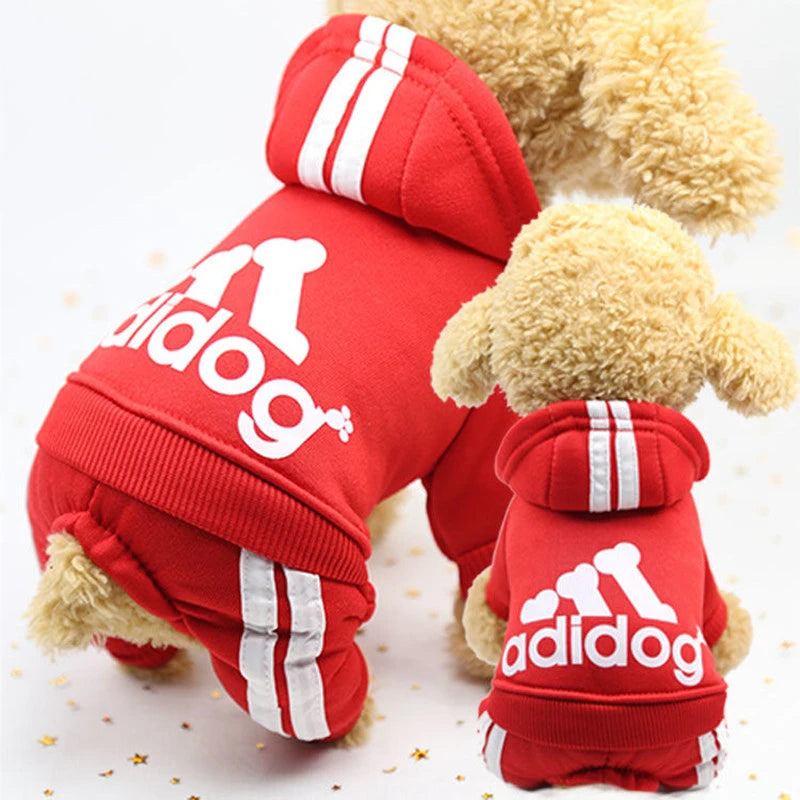 Four Legged Pet Dog Hoodie   Puppy Jumpsuit Letters Overalls for Small Medium Dogs Pomeranian Pajamas Winter Dog Jumpsuit