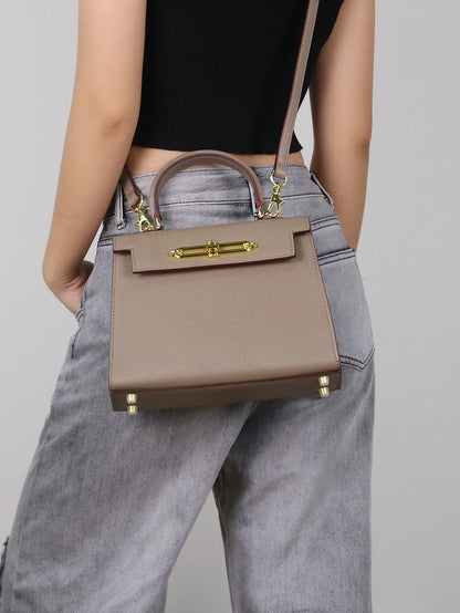 2026 High-End Portable Fashion Ladies Bag Temperament Small Bag Palm Crocodile Handbag OL Commuter Joker Work Bag Light Luxury S