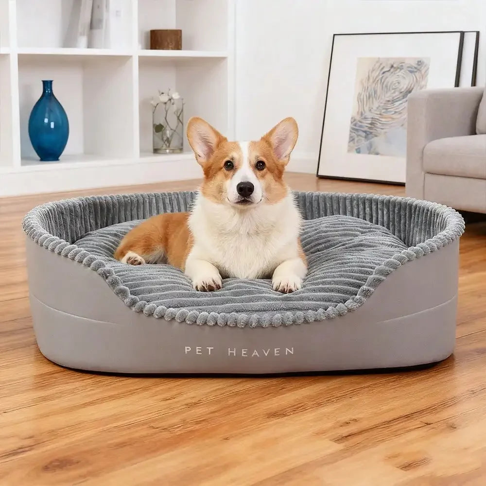 Machine-Washable Soft & Cozy Pet Bed – All-Season Dog & Cat House With Warm Mat | Plush Comfort, Winter Essential & Perfect Christmas Gift For Small/Medium/Large Pets, Indoor Outdoor Use