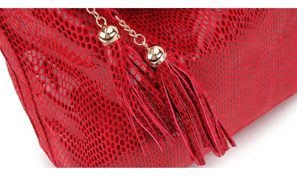 New Crossbody Bags for Women Tote Bag Hobo Messenger Bag Women's Shoulder Bag Vintage Tassel Ladies Hand Bags Leather Handbag