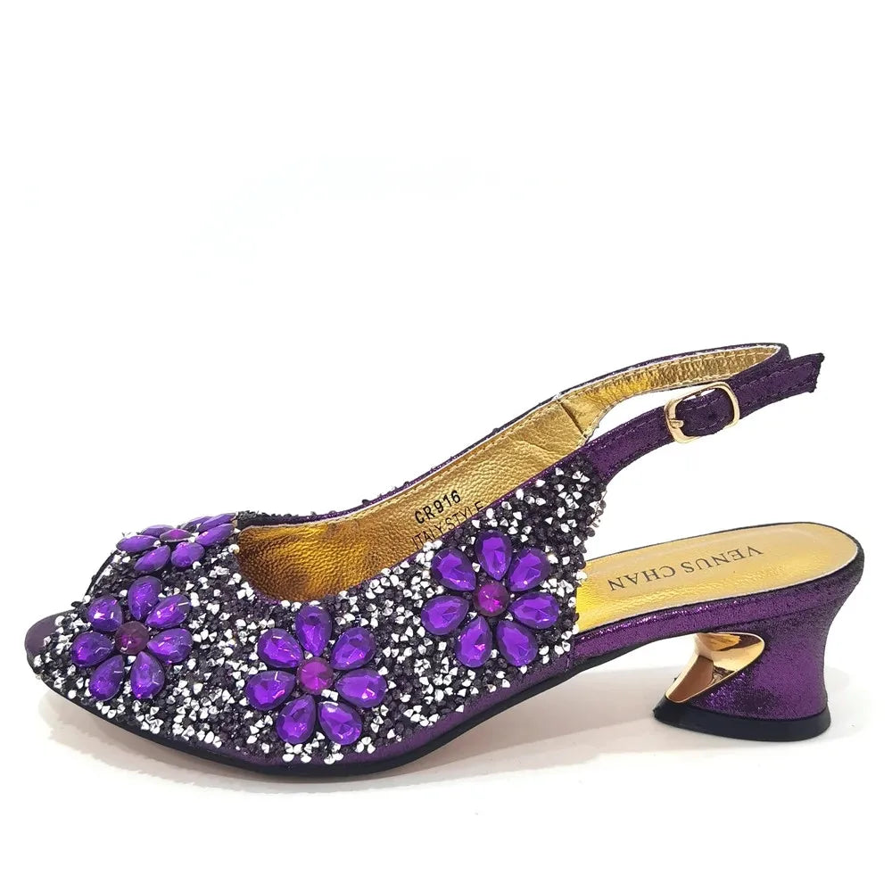 2024 Shoes and Bag for Party Wedding Plus Size Women Shoes 43 High Heels Sexy Ladies Luxery Shoes Women Dress Pumps with Purse
