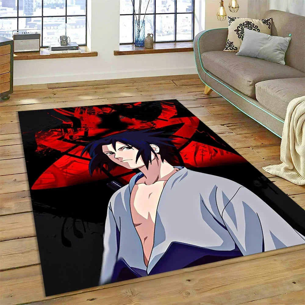 Cartoon 3D I-Itachi Japan Anime Carpet Rug for Living Room Bedroom Home Sofa Decoration,Kids Play Area Rug Non-slip Floor Mat
