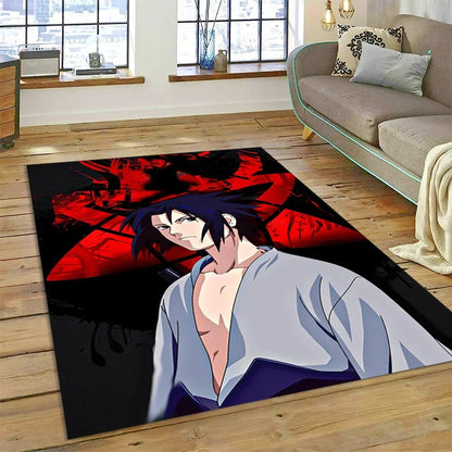 Cartoon 3D I-Itachi Japan Anime Carpet Rug for Living Room Bedroom Home Sofa Decoration,Kids Play Area Rug Non-slip Floor Mat