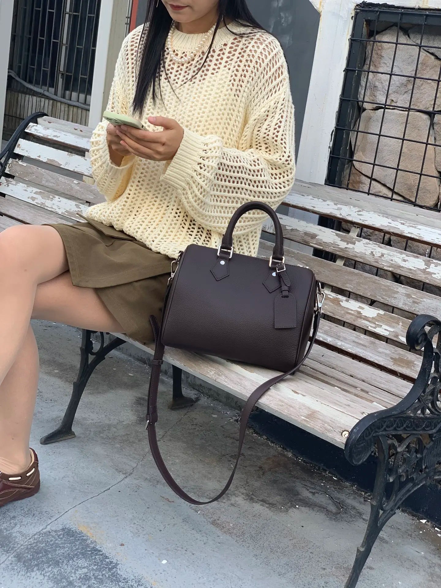 Genuine Grade Leather Women's Shoulder Crossbody Bag Luxury Designer Brand Female Handbag Fashion Soft Cowhide Ladies Boston Bag