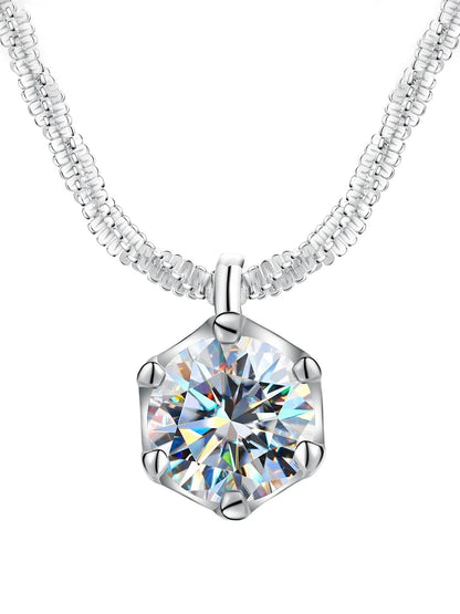 1ct Moissanite Diamond Cross Pendants Necklace for Women 925 Sterling Silver Christian Neck Chain Jewelry