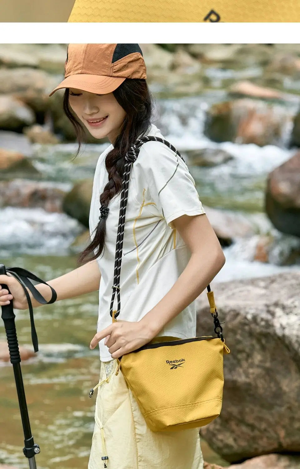 REEBOK Korean Outdoor Lightweight Crossbody Shoulder Bags Women Men Casual Small Messenger Sling Bags Lady Phone Bucket Bag
