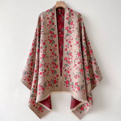 New Luxury Brand Two-Sided Jacquard Scarf pashmina Cashmere Soft Warm Fringe Pashmina Shawl Winter Coldproof Windproof Blanket