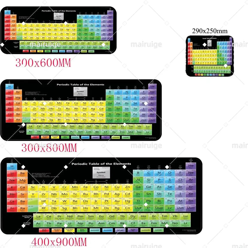Periodic table of elements Mouse Pad Gaming Mouse Pad Desk Mat HD Gamer Large XXL Mouse Pads PC Computer Carpet Long table mat