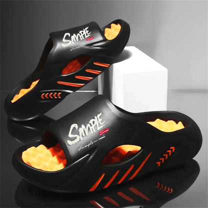 Men's Slippers EVA Non-slip Slides Fashion Casual Slippers Comfortable Men's Slides Sport Sandals Outdoor Hole Shoes Big Size