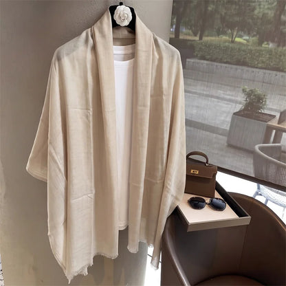 New Long Scarf Women Cotton Scarf Beach Hijab Shawls and Wraps 2026 Luxury Brand Solid Color  Echarpe Designer