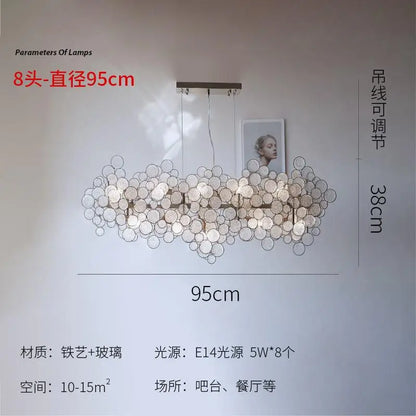 Modern Luxury Creative Living Dining Room Glass Led Chandelier Personality Simple Designer Pendant Lights Bedroom Study Lamps