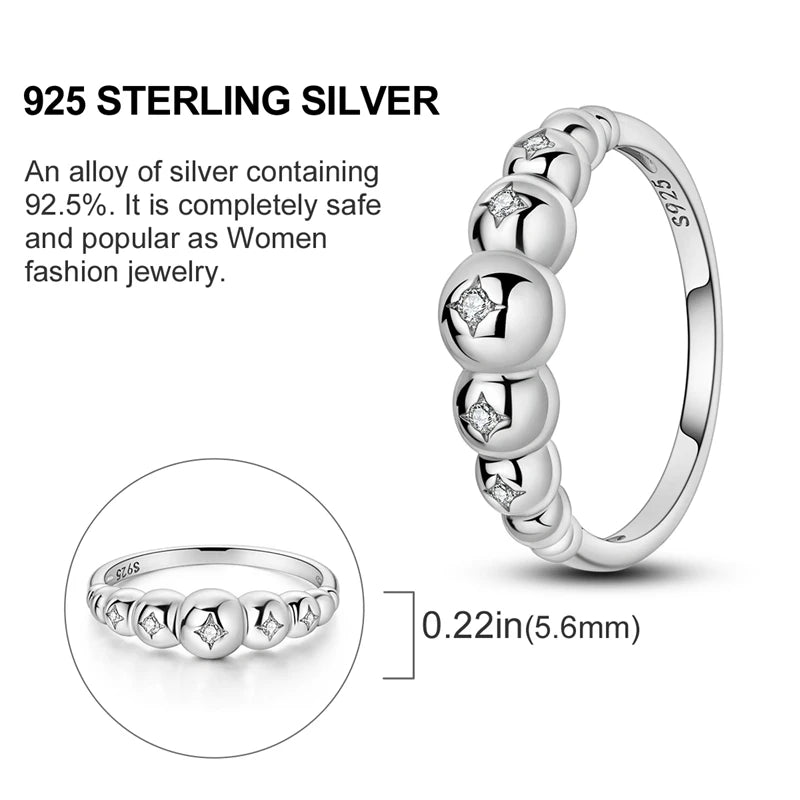 2026 New 925 Sterling Silver Rings Zircon Sparkling CZ Rings Rings For Women Original Wedding Fine Jewelry Accessories Gifts