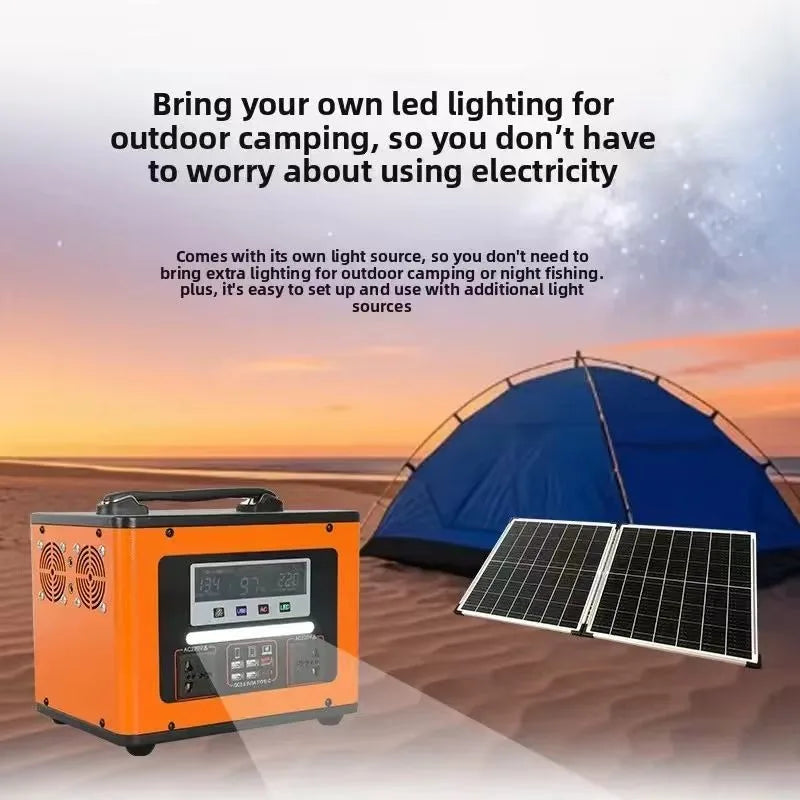 New  600Wh LiFePO4 220V High Power Portable Power Station 40AH Solar Outdoor Mobile Power Supply Home Emergency Energy Storage