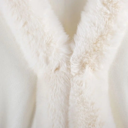 Women Winter Warm Shawl Thicken Coat Cardigan Cape Cloak Outer