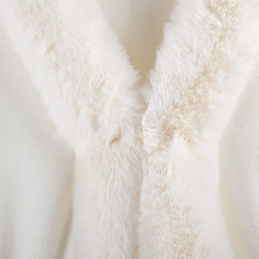 Women Winter Warm Shawl Thicken Coat Cardigan Cape Cloak Outer