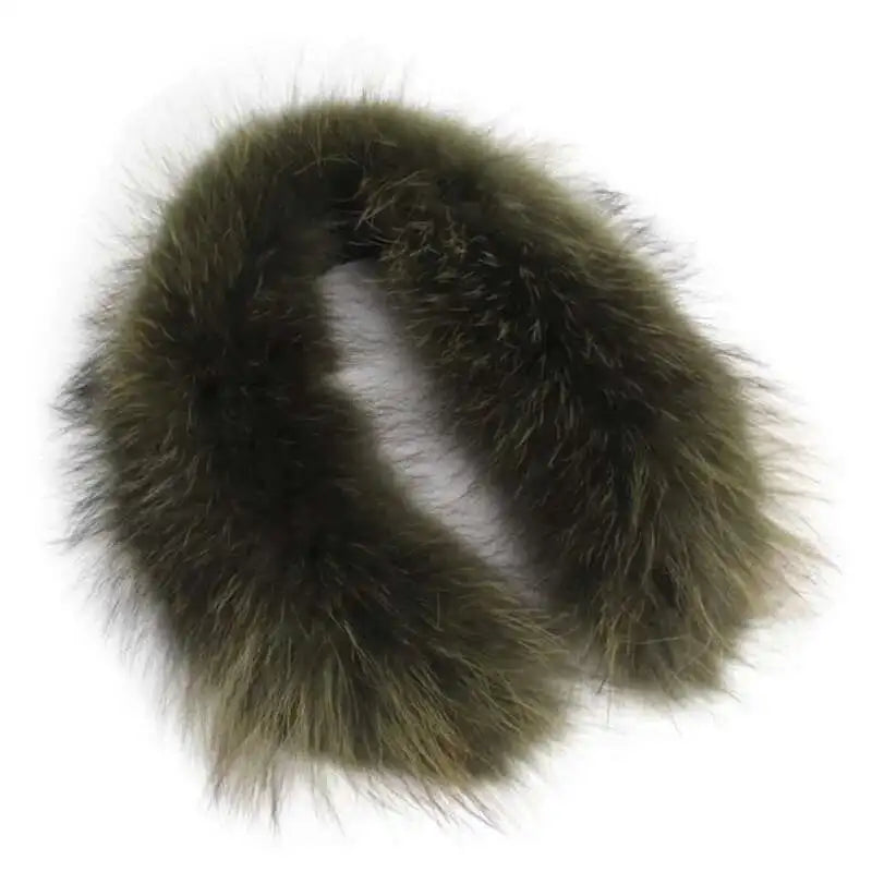 Raccoon Fur Collar Female Winter Fur Collar Coat Jacket Shawl Women Furry Fur Collar Scarves Neck Warmer Natural Fur Scarves