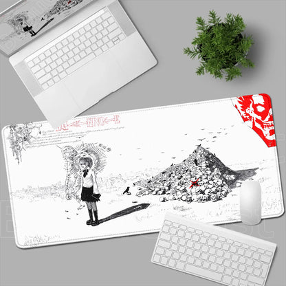 New Misa Amane Light Yagami Desk Mat Death Note Anime Mousepad Computer Gamers Lock Edge Mouse Pad Gaming E-sports Keyboard Pads