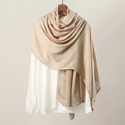 New Big Size Solid Rayon Modal Hijab Scarf Women Muslim Headscarf Wraps Shawl Femme Musulman Headband Islamic Turban 190*85cm