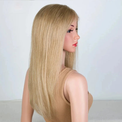 Debut Blonde Straight Lace Front Wigs 13x6x1 Lace Part Human Hair Wig For Women Transparent Lace Highlight Colored Remy Hair