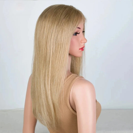 Debut Blonde Straight Lace Front Wigs 13x6x1 Lace Part Human Hair Wig For Women Transparent Lace Highlight Colored Remy Hair