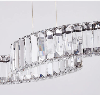 Modern Luxury LED Crystal Pendant Lights Villa Dining Room Kitchen Lighting Lustre Decor Chandeliers Indoor Bar Lights Fixture