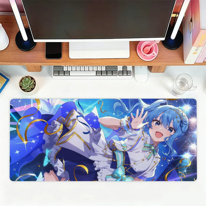 Singer H-Hoshimachi S-Suisei Mouse Pad For Office Gaming And Keyboards Non-Slip Large Waterproof